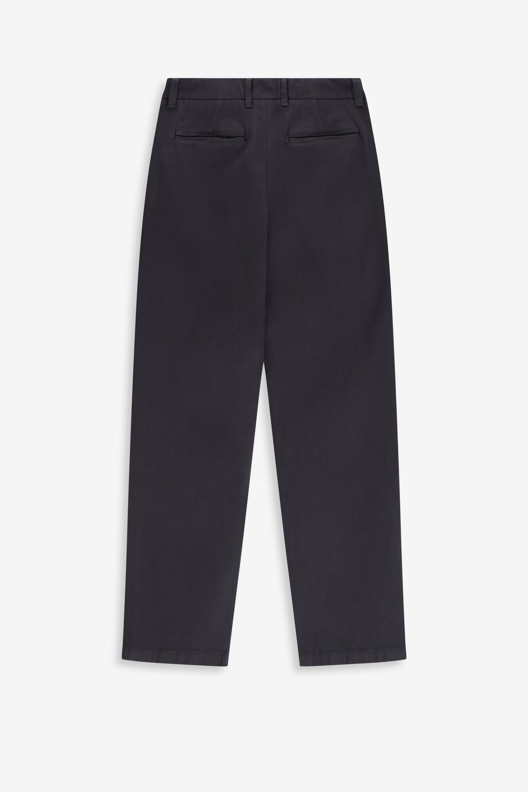 Donkergrijze katoenen chino
