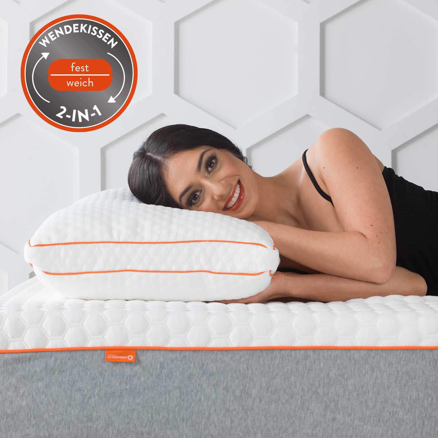 OCTAsleep 3-Kammer-Kopfkissen »Mehrkammerkissen« Füllung: 100% Polyester 1 Stk. tlg. Kopfkissen mit Schaumkern
