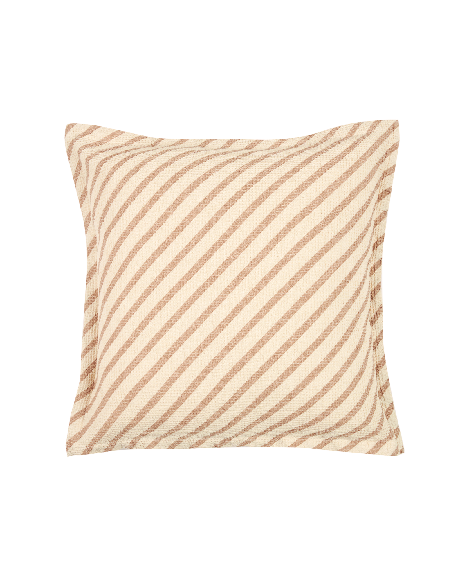 Coussin landscape en coton lavé gauffré | Blanc