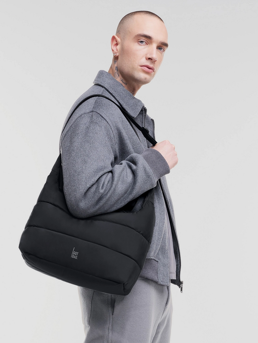 Got Bag Puffer Square Large Monochrome Bag black