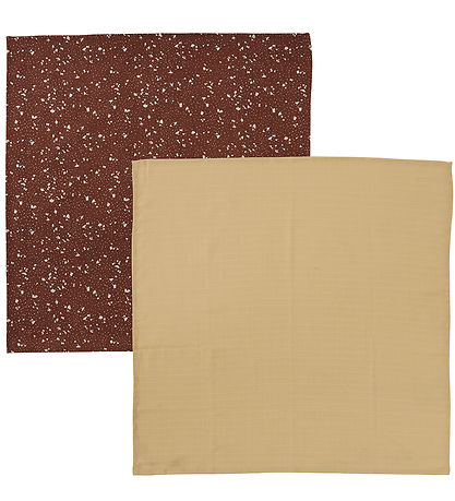 OYOY Spucktücher - 70x70cm - Muslin - 2er-Pack - Yellow