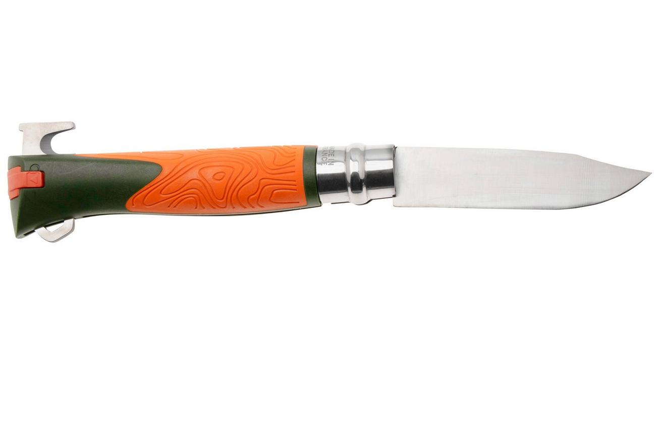 Opinel No. 12 Explore 002454 Orange, bushcraft zakmes met tekentang