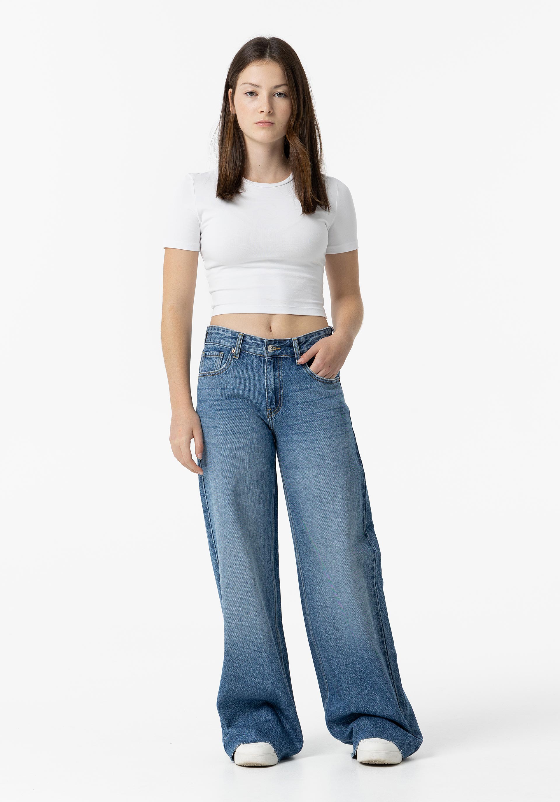 Jeans Charli Relax Wide Leg Cintura Baixa