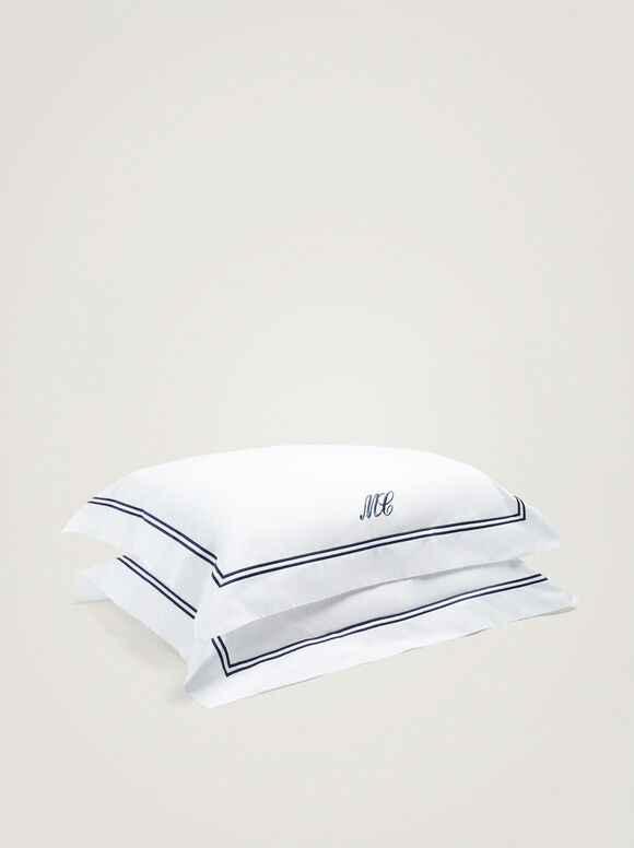 Conjunto de 2 fronhas personalizáveis - Azul Marinho