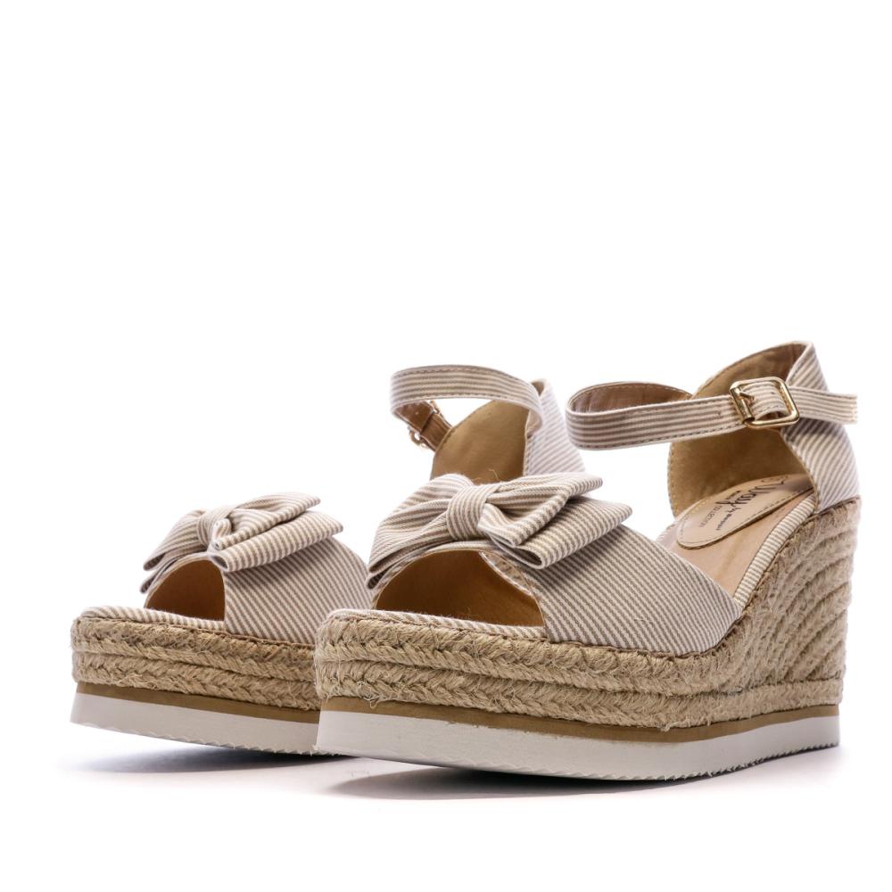 Beppi Sandales Compensées Beige Femme Beppi