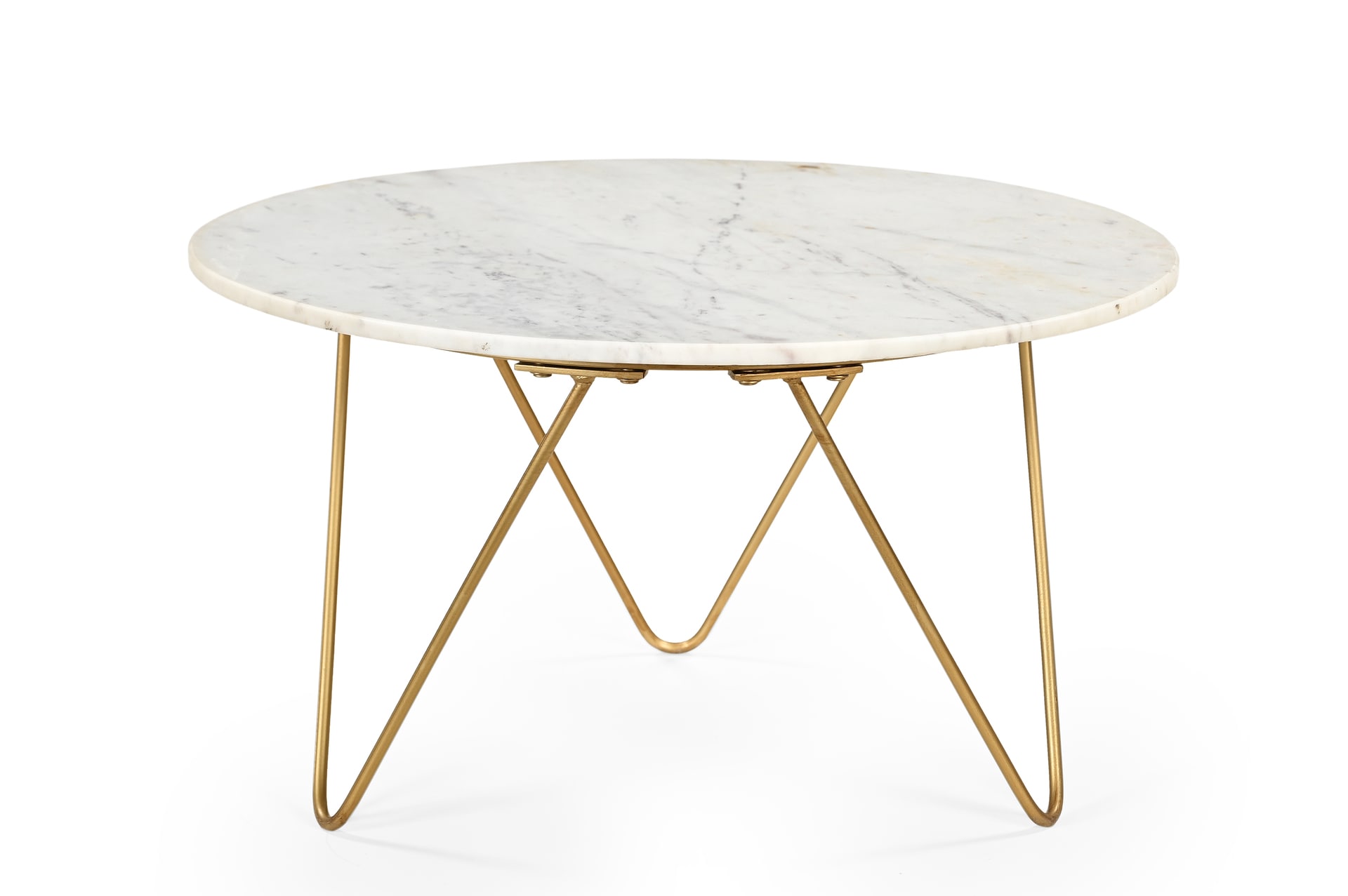 Couchtisch LORENA 70x70 cm Marmor Weiß