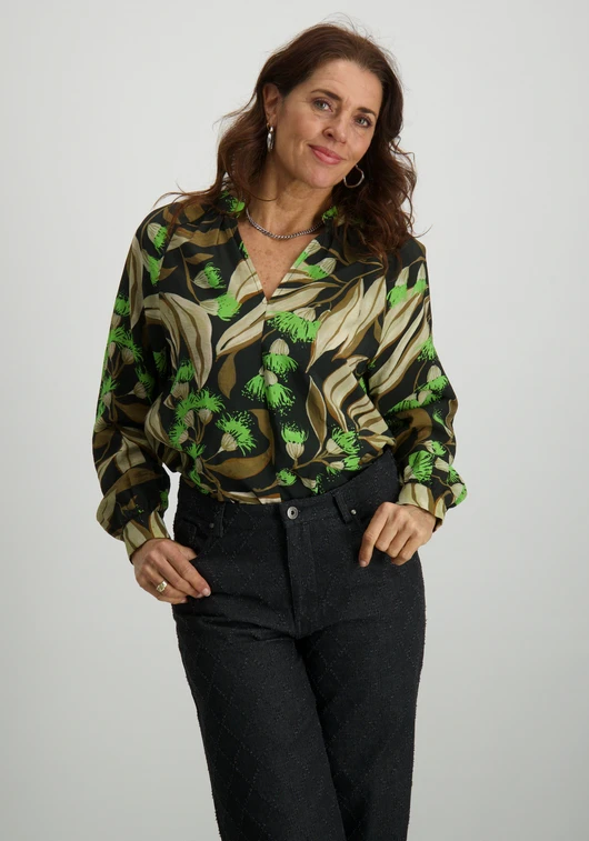 Geisha Blouse all-over print 43948-20