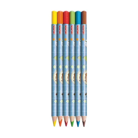 Herlitz Buntstifte Pretty Pets Dreikant Jumbo 6er