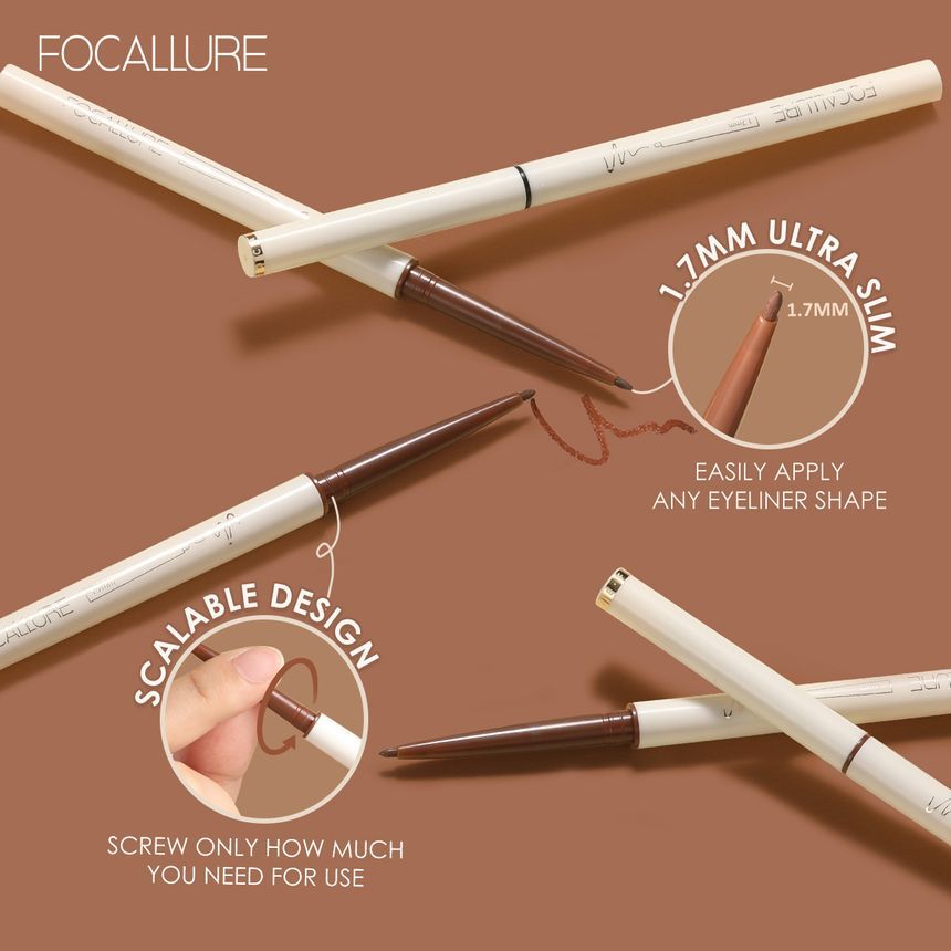 FOCALLURE - Perfect gedefinieerde gel eyeliner - 2 kleuren
