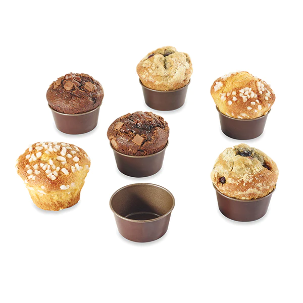 6 moules à muffin individuels Gobel