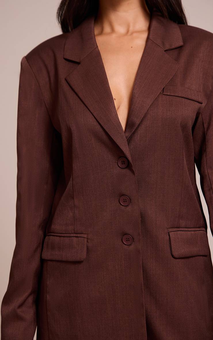 Deep Chocolate Blazer Oversize Petite Taille