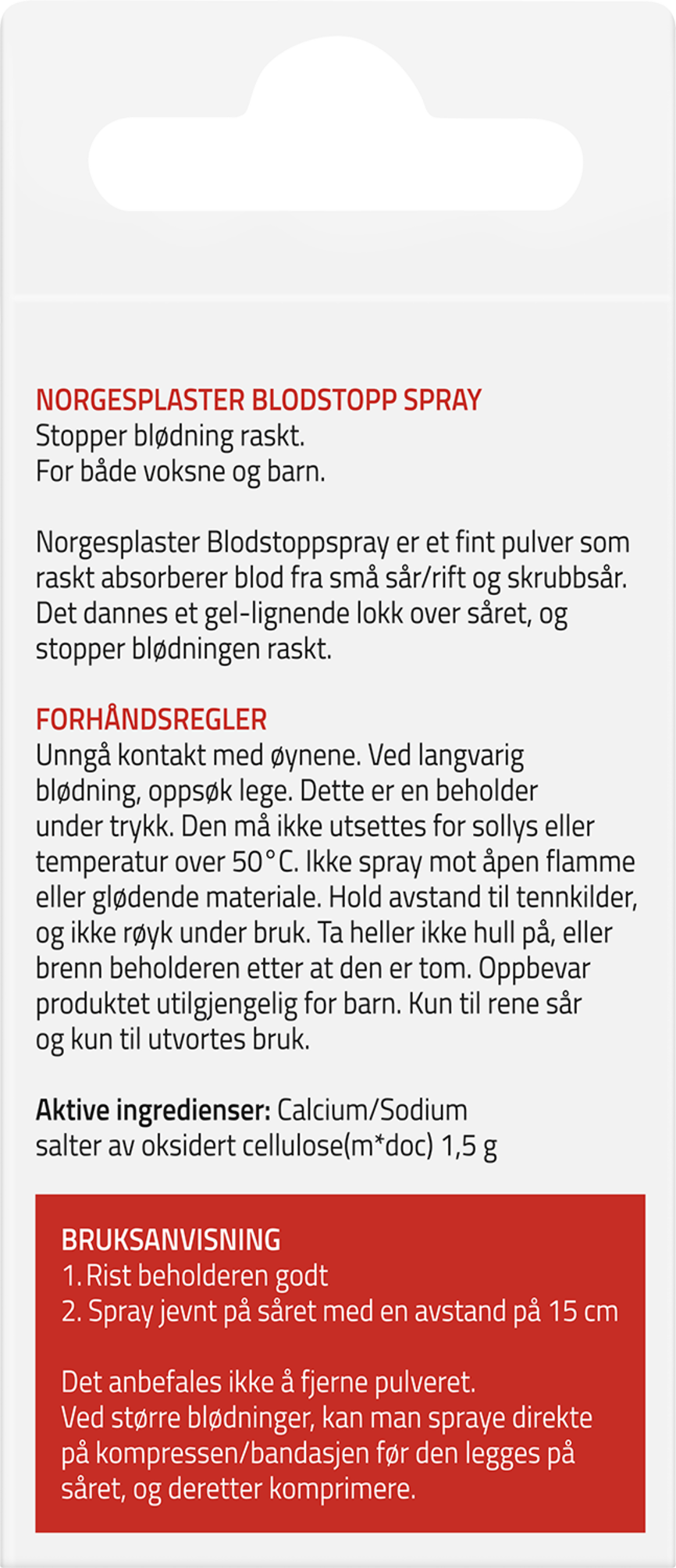 Norgesplaster blodstopp spray 50 ml