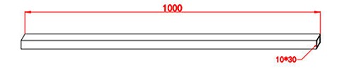 Saniclear Nero stabilisatiestang 100cm zwart mat
