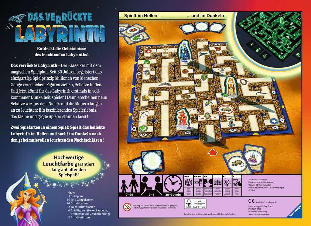 Ravensburger Spiel Das verrückte Labyrinth Glow in the Dark