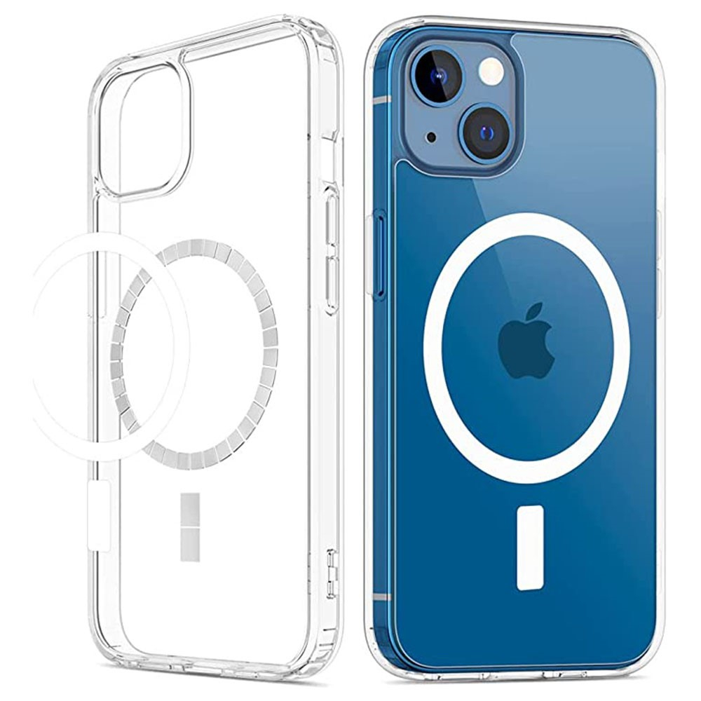iPhone 15 Plus MagSafe Hybrid Hülle TPU Bumper Acryl Rückseite - Transparent