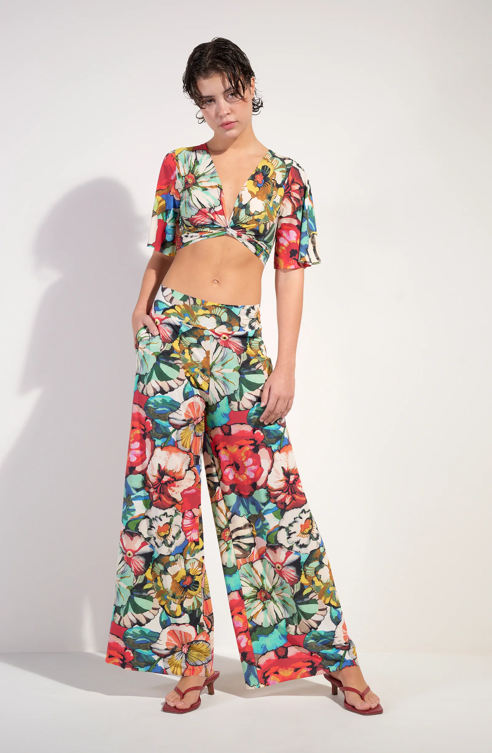 pitta Pantalon voile ample imprimé FLOWER Flower