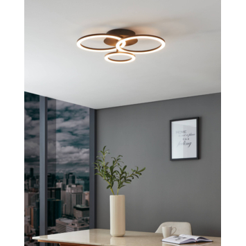 EGLO plafondlamp Parrapos CCT zwart