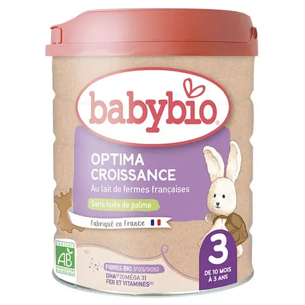 Leite Infantil Orgânico Babybio Optima Growth 3ª Etapa 800g