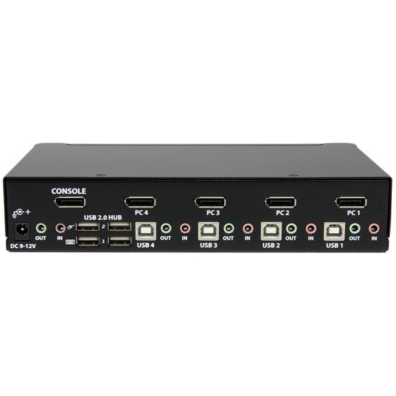StarTech.com Commutateur KVM DisplayPort USB 4 ports avec audio