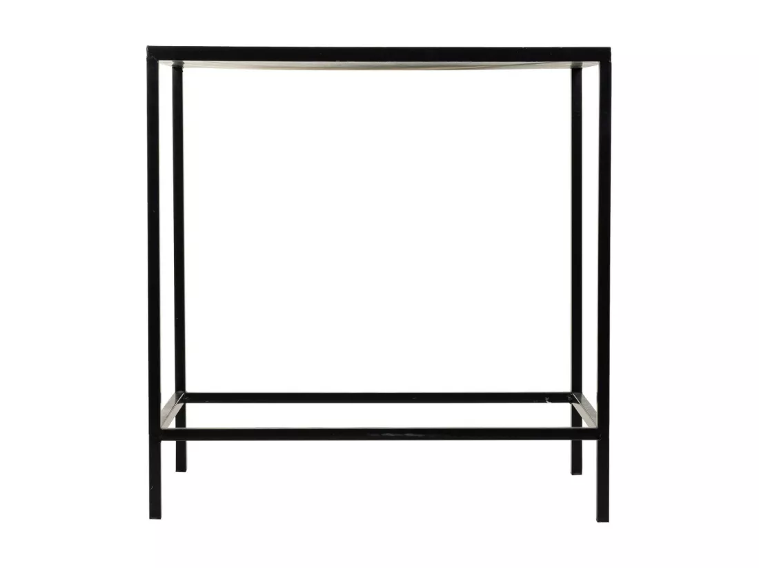Ensemble de 2 supports en mosaïque et métal noirs