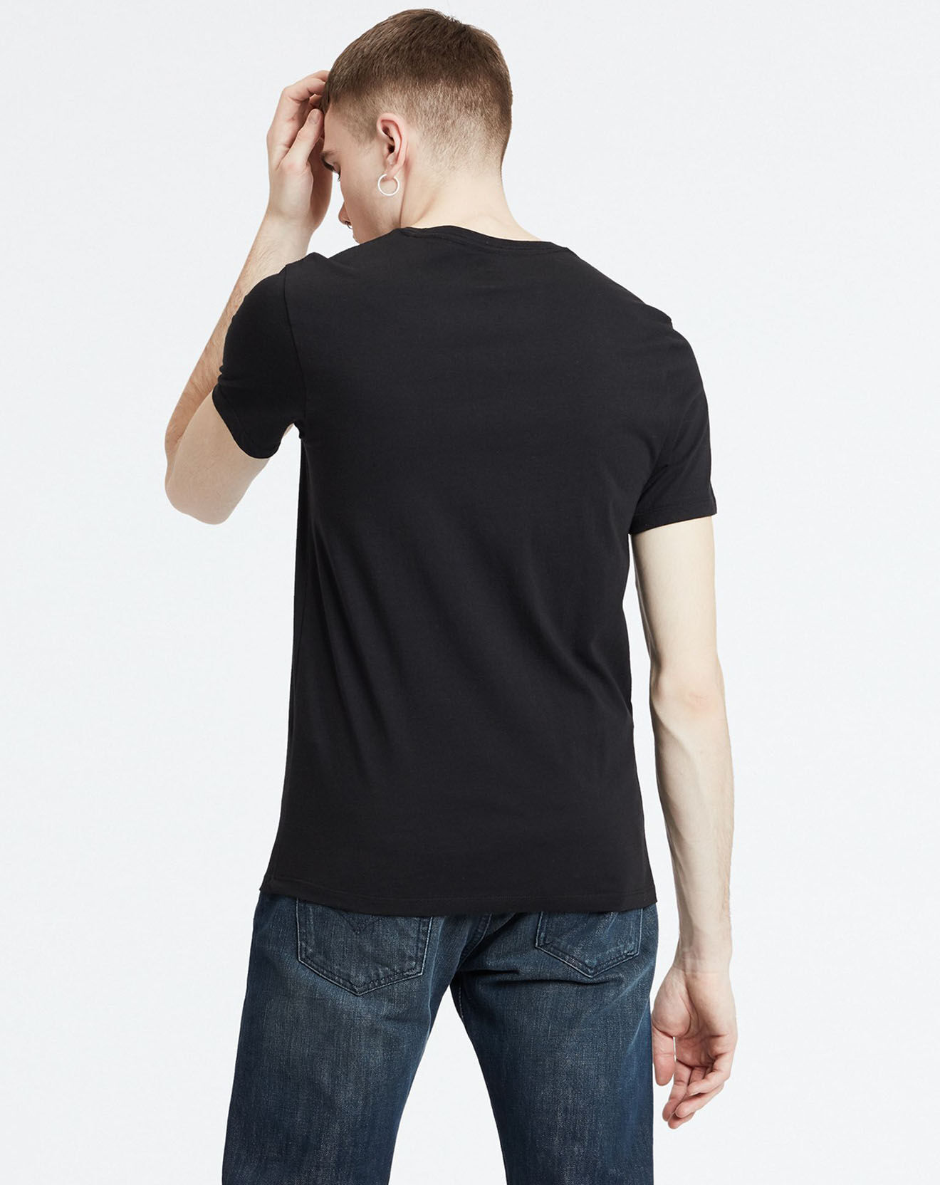 Levi's® 2 T-Shirts en Coton Slim Crew noirs