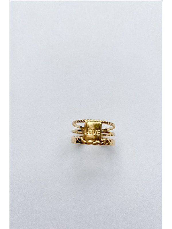 Bague Dorée Love - Mile Mila