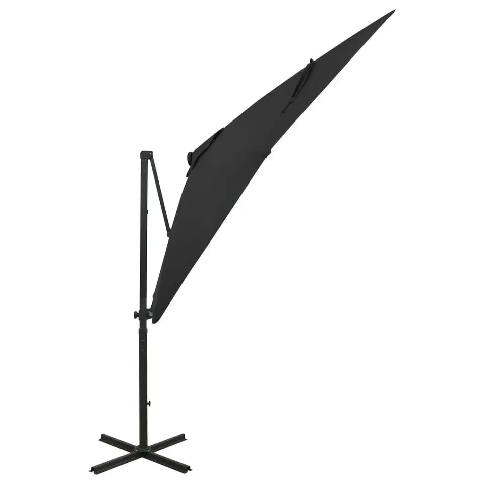 vidaXL - Zweefparasol - Zwart - 250 cm