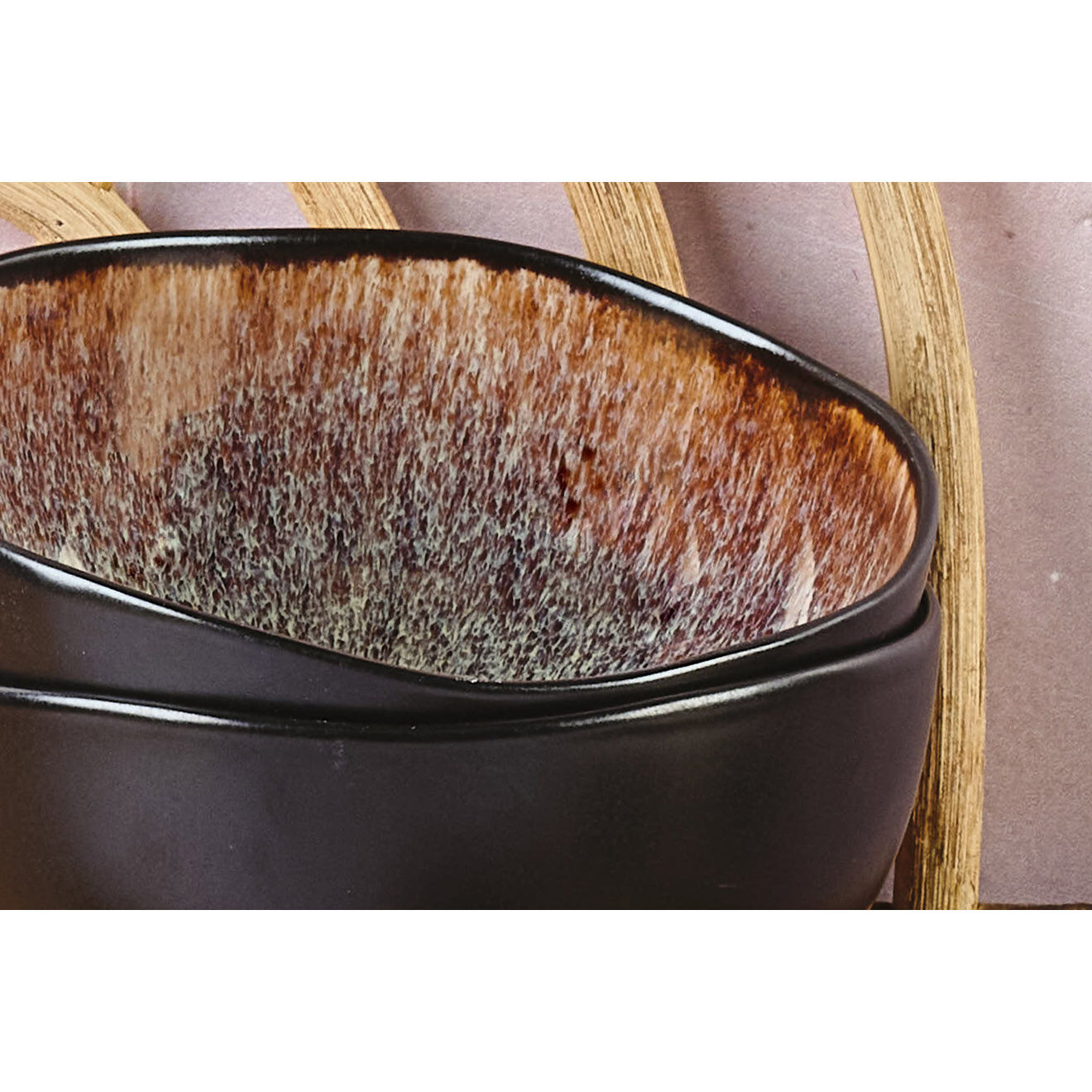 Bjorn 6 Bols en Grès Iris beige/marron - 30 cl