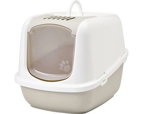 SAVIC Nestor Jumbo kattenbak 66,5x48,5x46,5 cm wit-mokka
