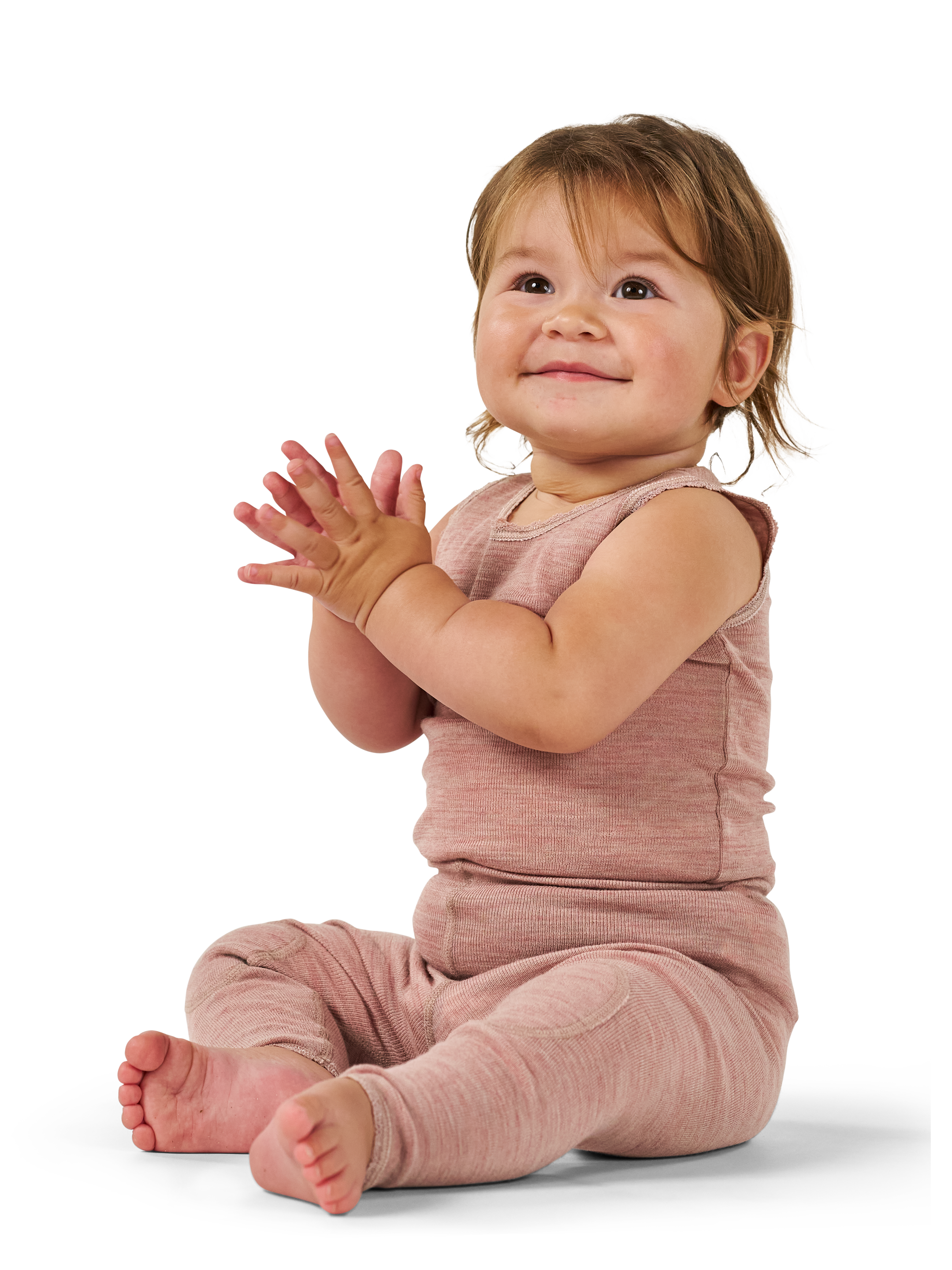 Legging met kniepatch van merinowol voor baby’s