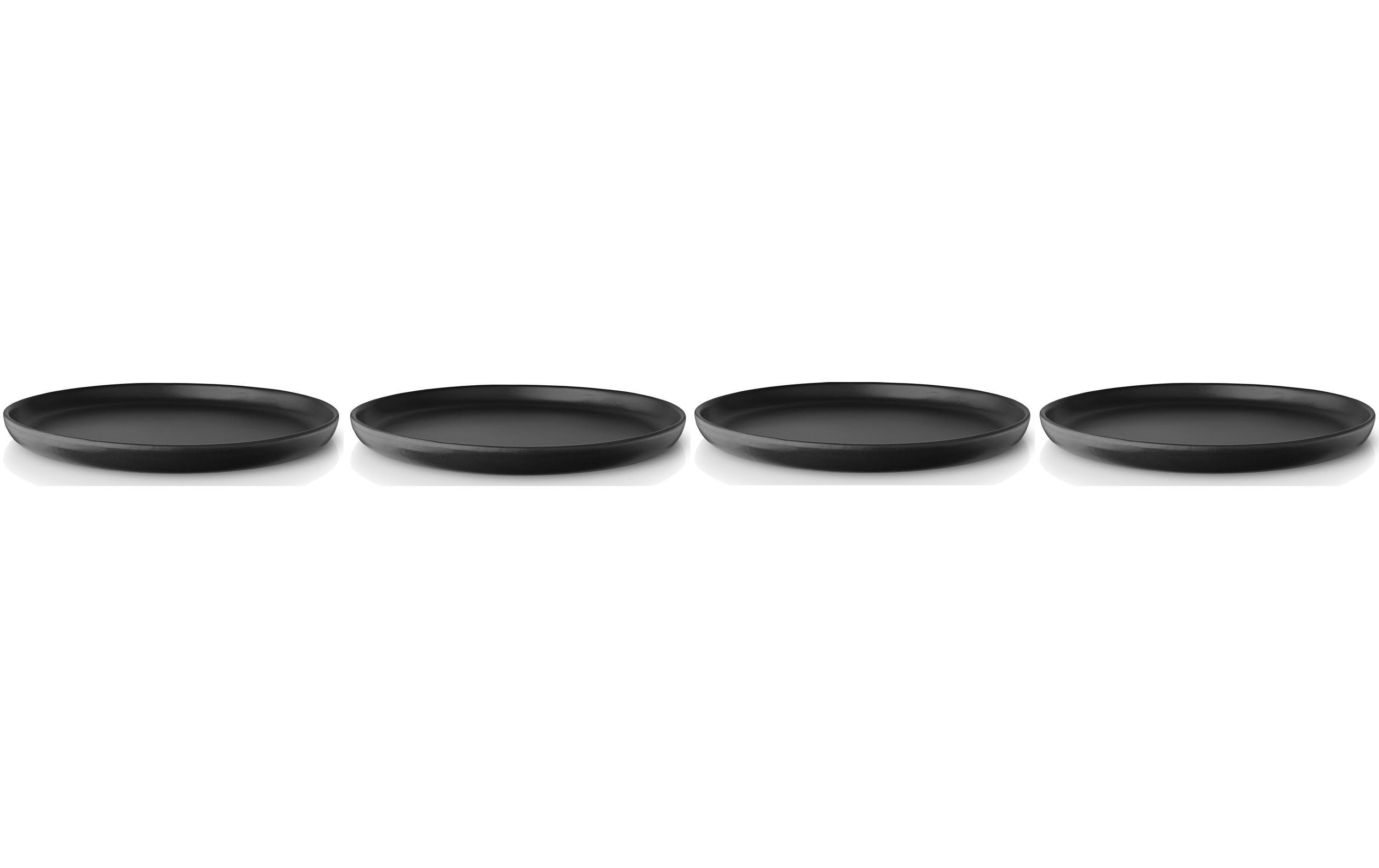 Speiseteller Nordic Kitchen Ø 25 cm, 4 Stück, SchwarzTeller mit senkrechter Kante