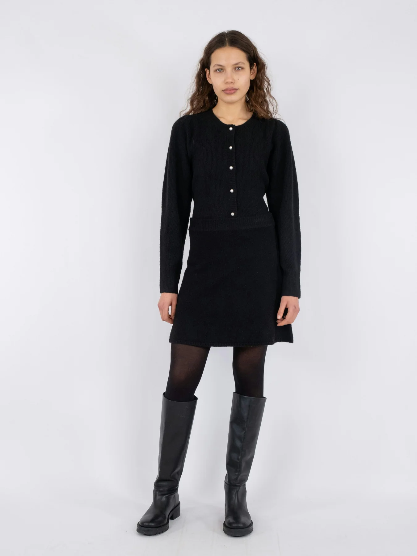 Neo Noir Gisa Knit Skirt black