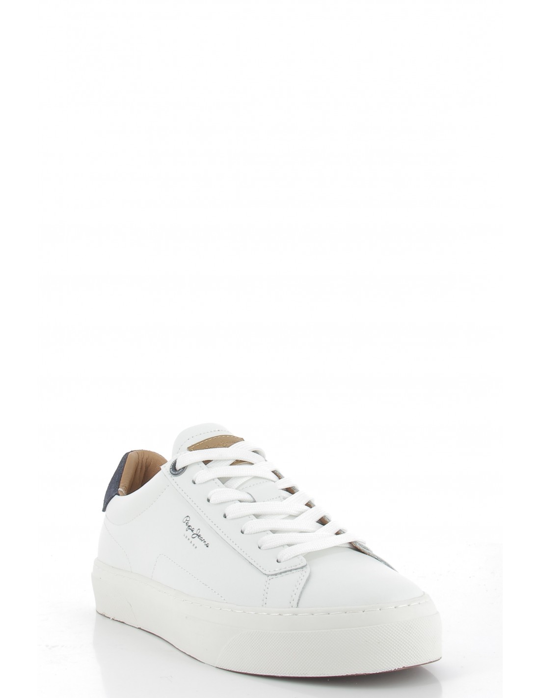 pepe jeans Baskets de ville Homme Yogi Cuir Blanc