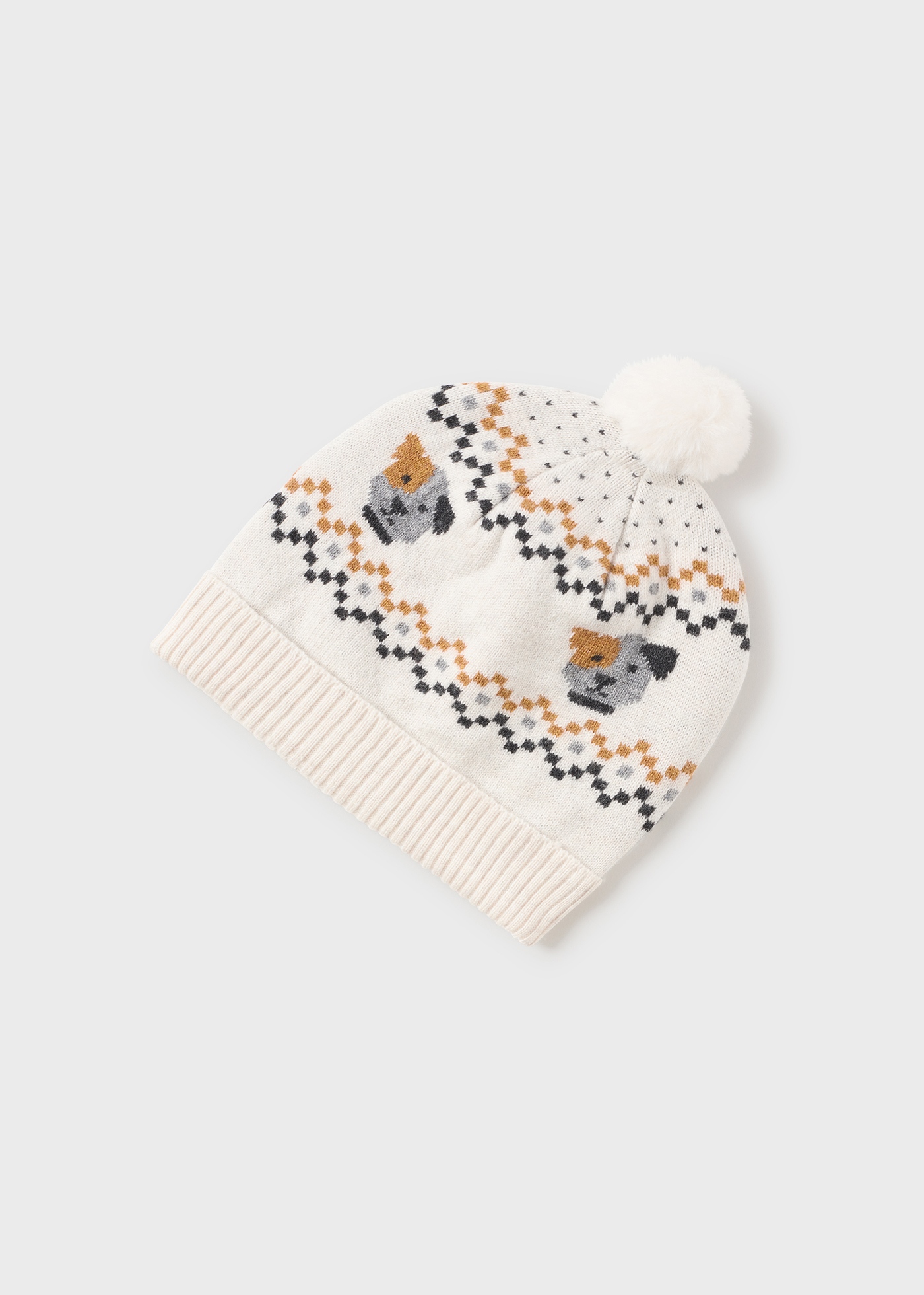 Conjunto de gorro e cachecol de tricô para bebê