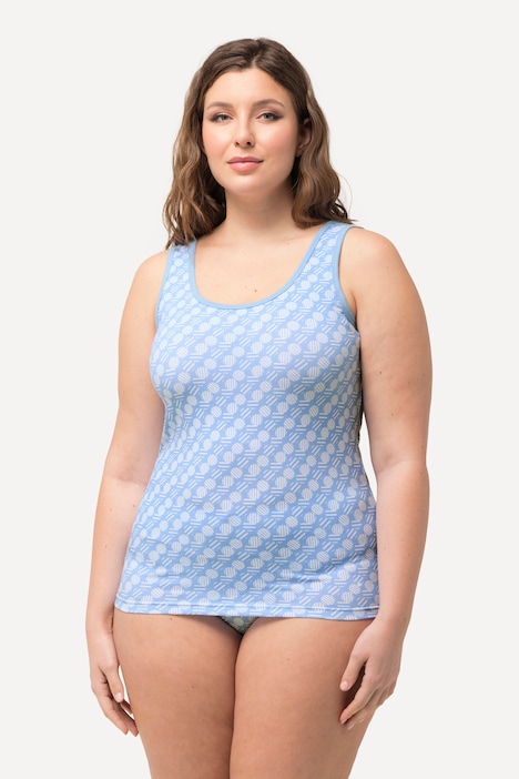 Tanktops, 2er-Pack, Ringel/ Kreise, Rundhals, ärmellos