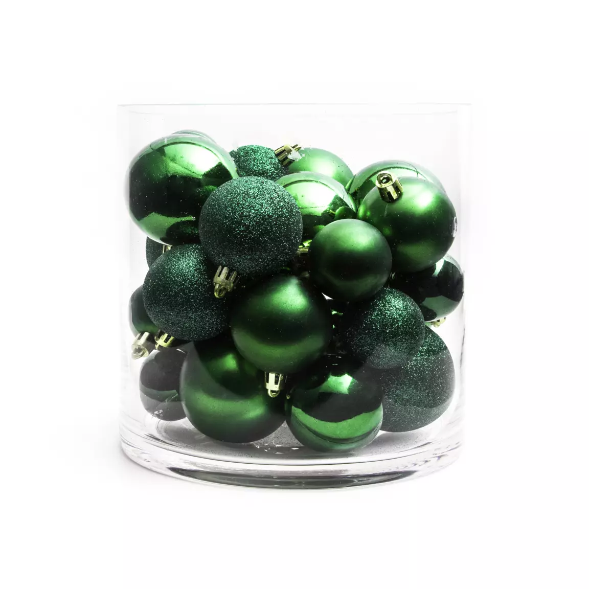 Lot de 30 boules de Noël assorties New Alpine Vert sapin