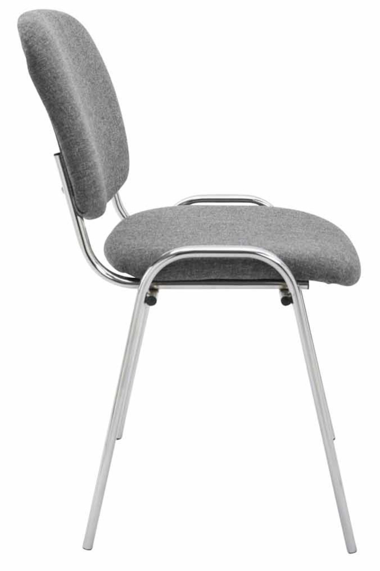 CLP 4er Set Stühle Ken Chrom Stoff I Gepolsterte Sitzfläche
