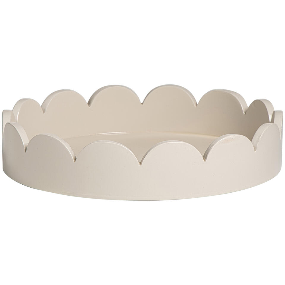 Dienblad Scallop - off-white - Ø25 cm