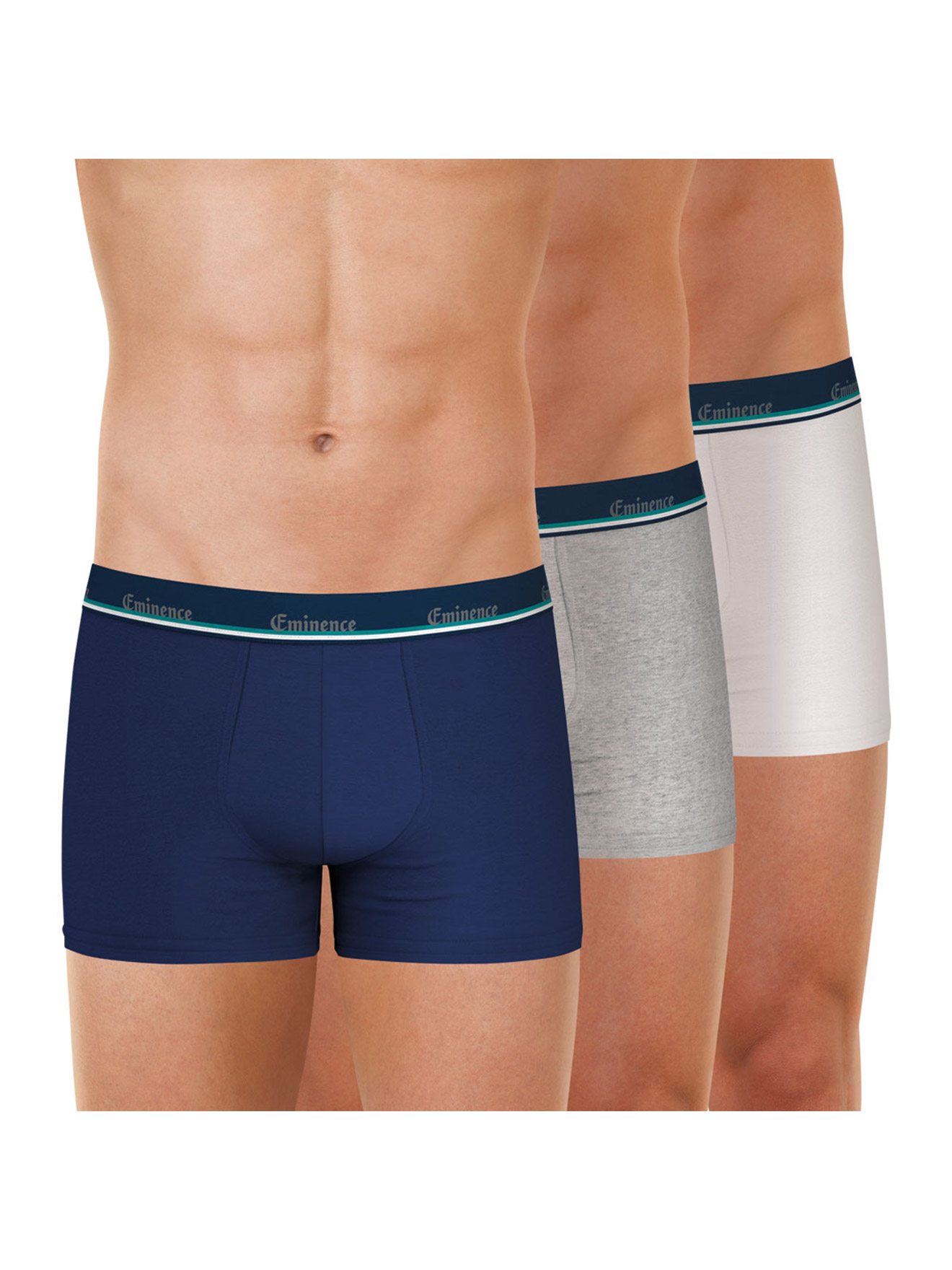 Lot de 3 boxers homme coton stretch