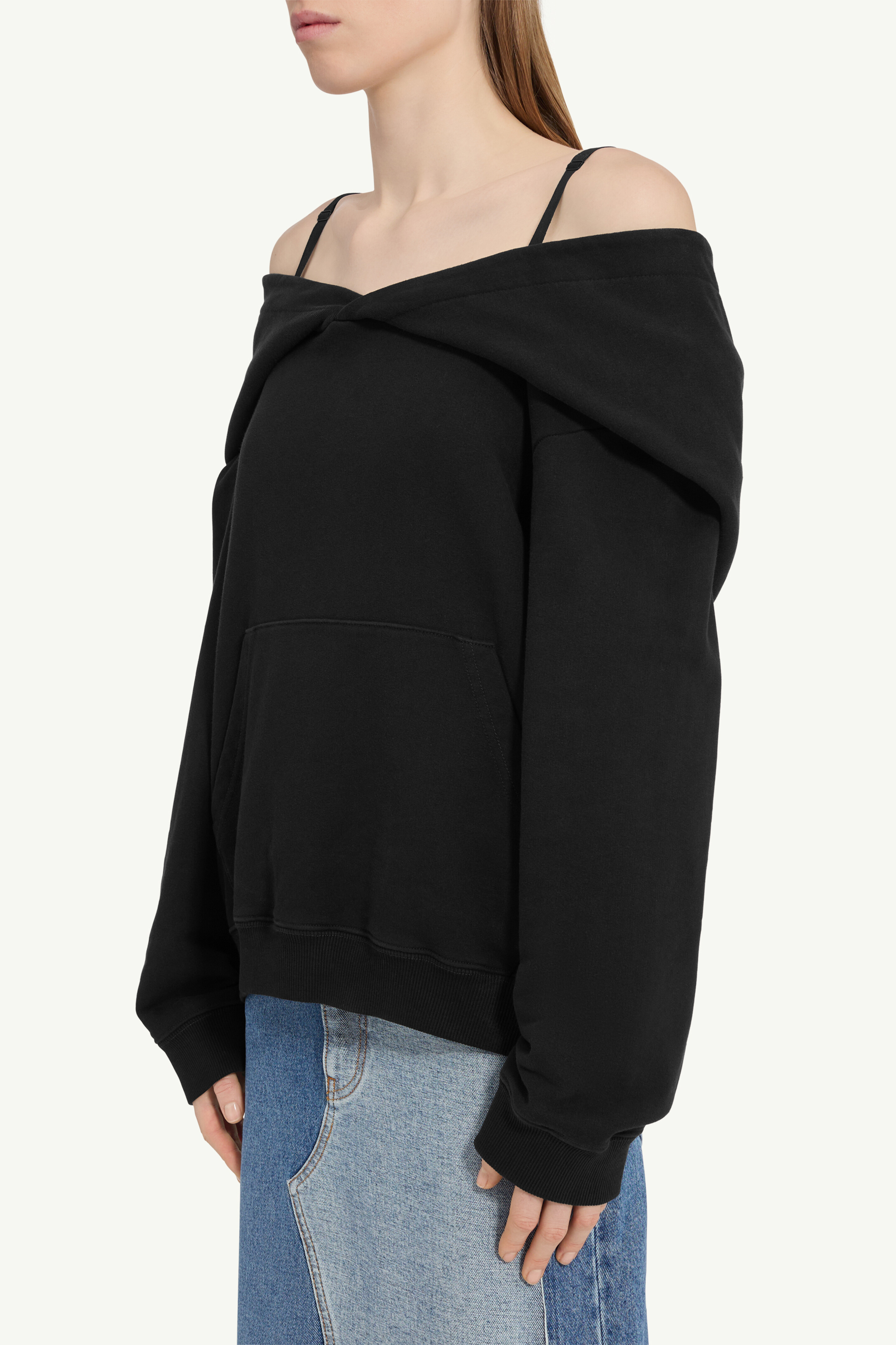 Sweat-shirt aux épaules dénudées pour femme | MM6