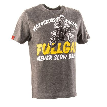 T-Shirt manches courtes Kini Red Bull FULLGAS RETRO - Gris