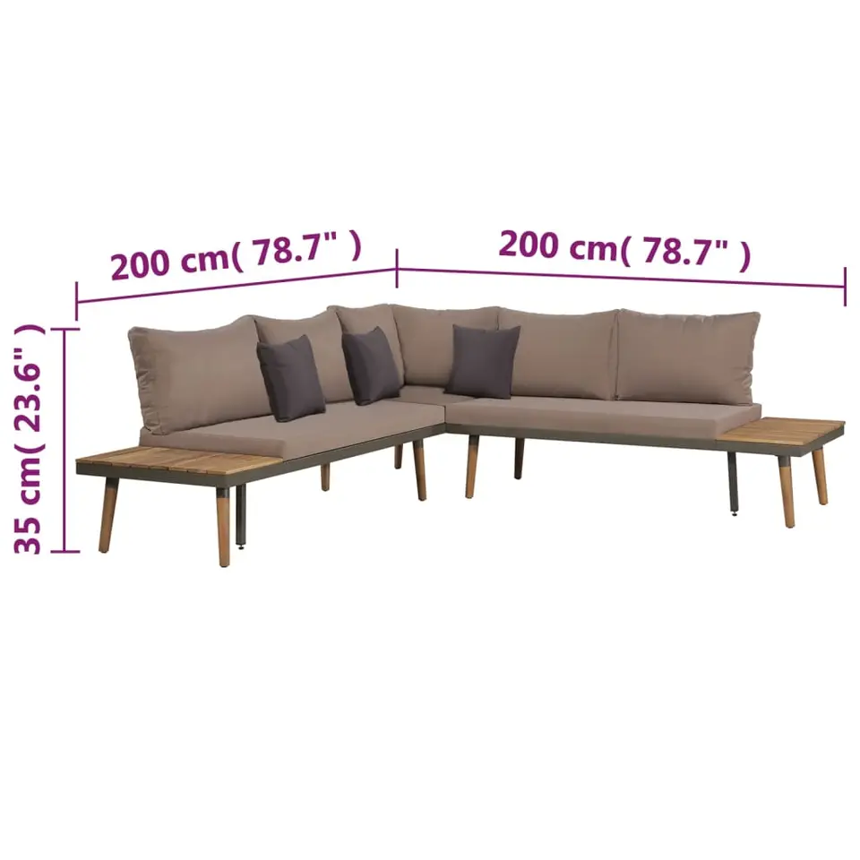vidaXL - Tuinset - Bruin - Hout