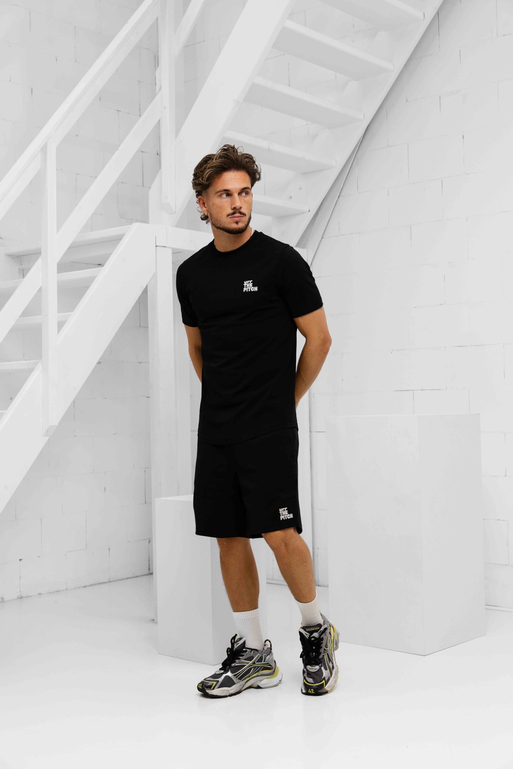 Off The Pitch Fullstop Slim Fit Zomerset Heren Zwart