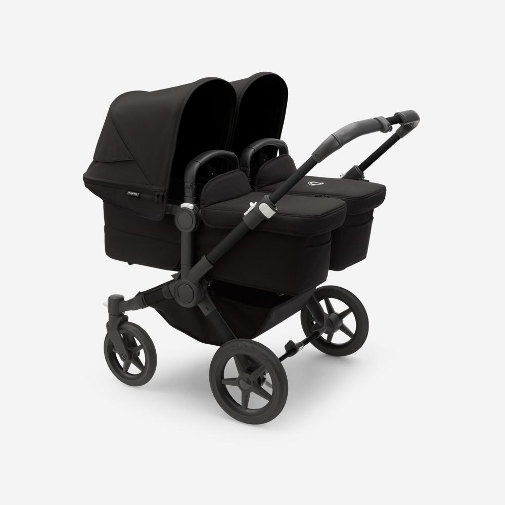 Carrinho de Bebê Duplo Bugaboo Donkey 5 2 em 1 Preto/Preto Meia-Noite, Preto Meia-Noite
