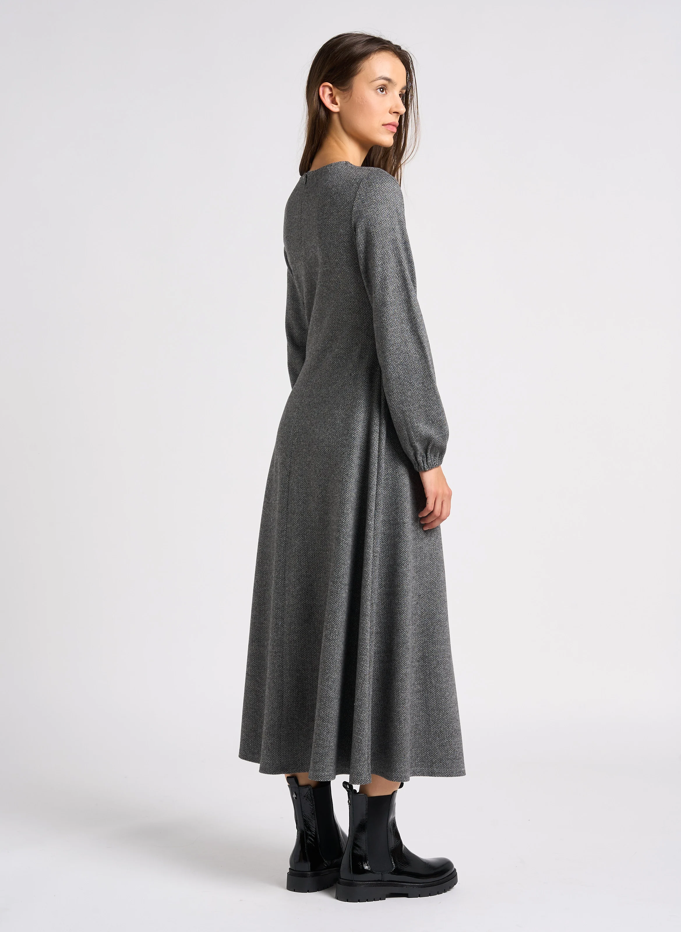 WILMA - Robe longue col rond | Argent