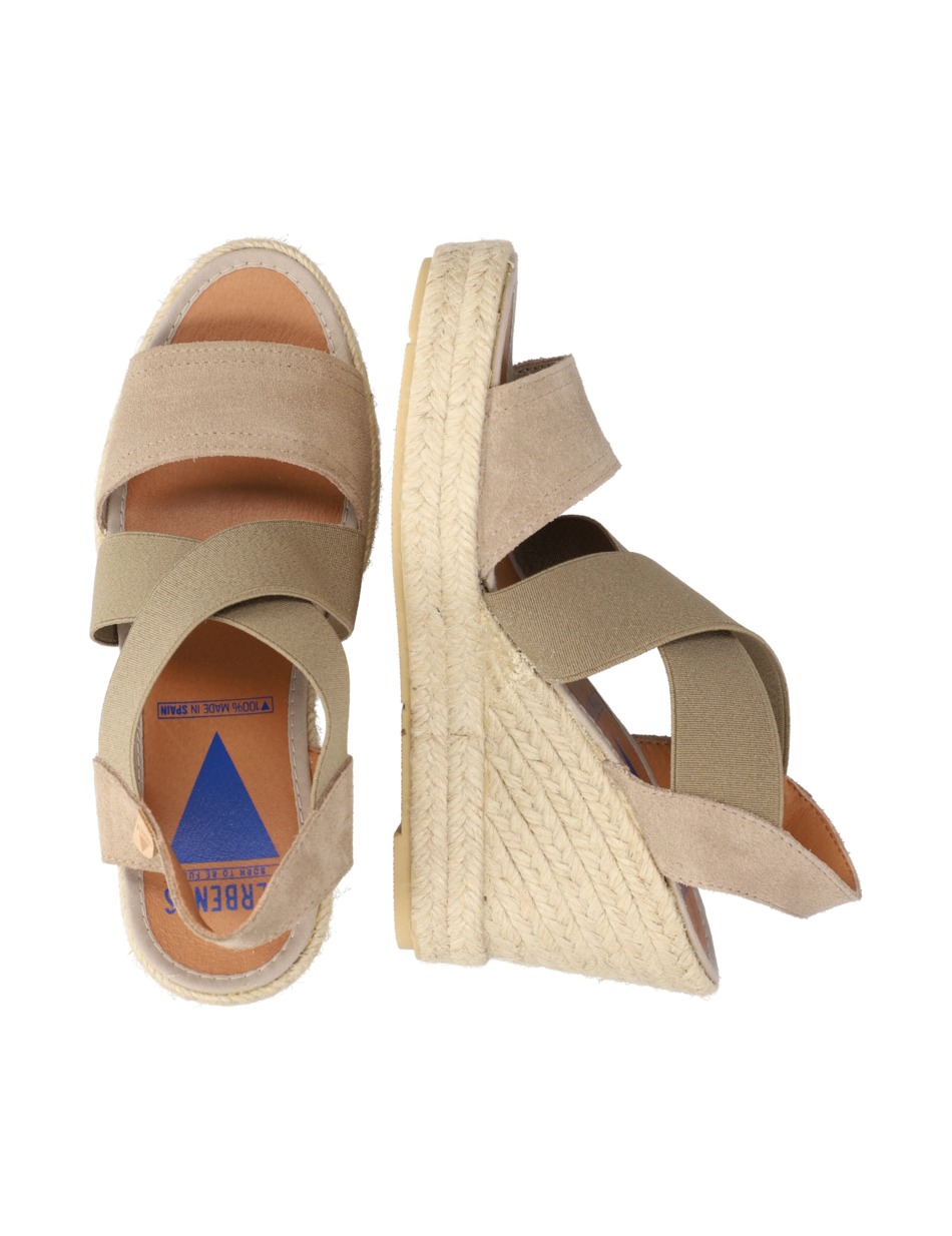 Veloursleder Keilsandale