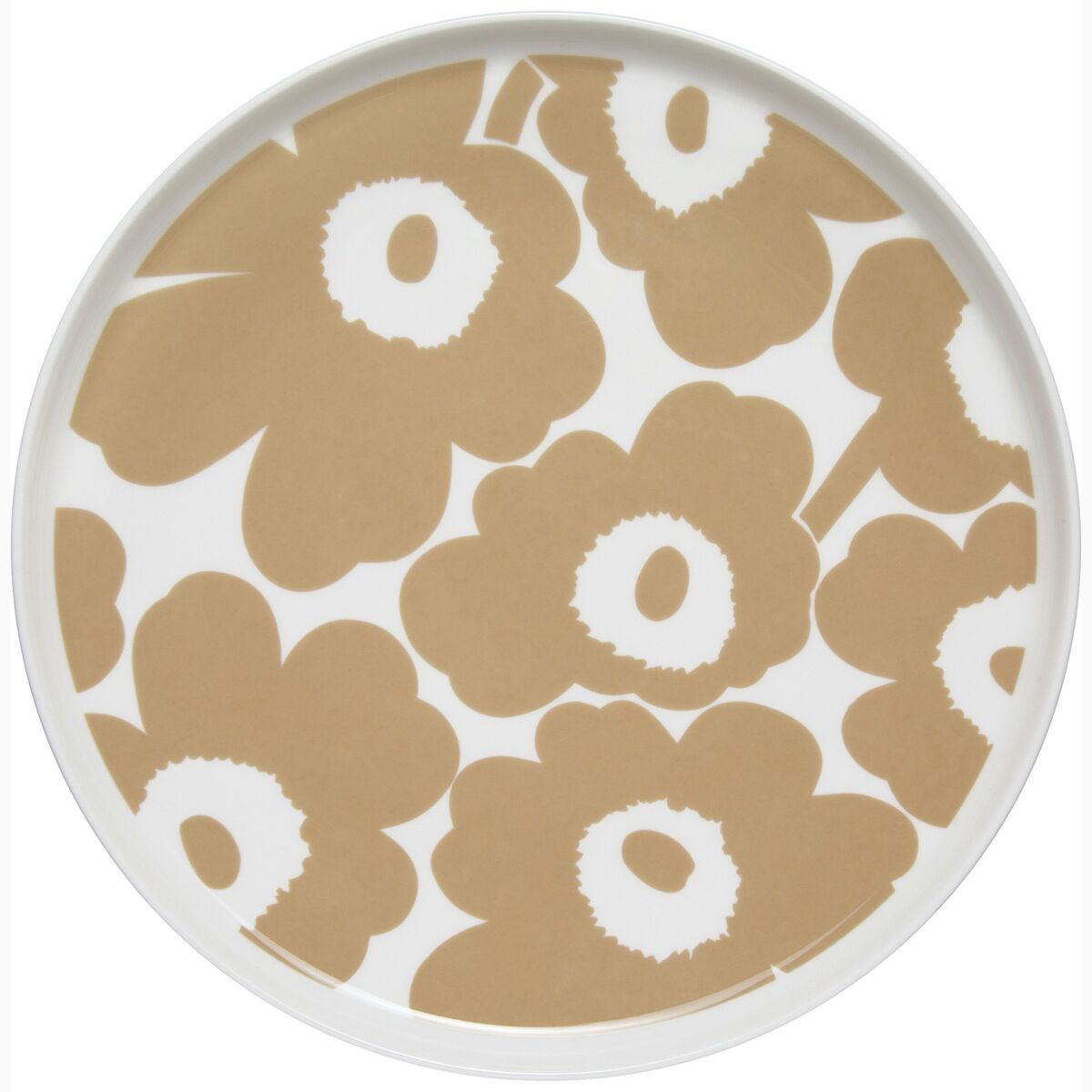 Unikko tallerken, 25 cm, hvit