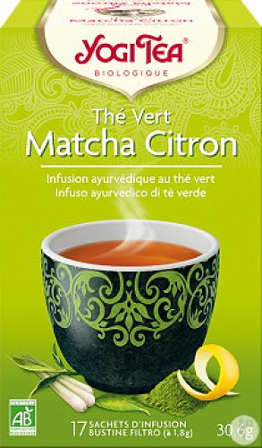 Yogi Tea Thé Vert Matcha Citron Bio 17 Sachets Infusion