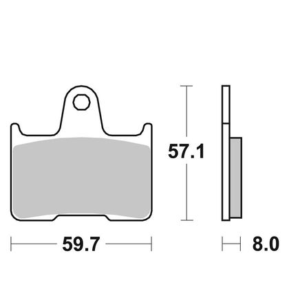 Plaquettes de freins SBS 715LS Sinter Métal Fritté arrière