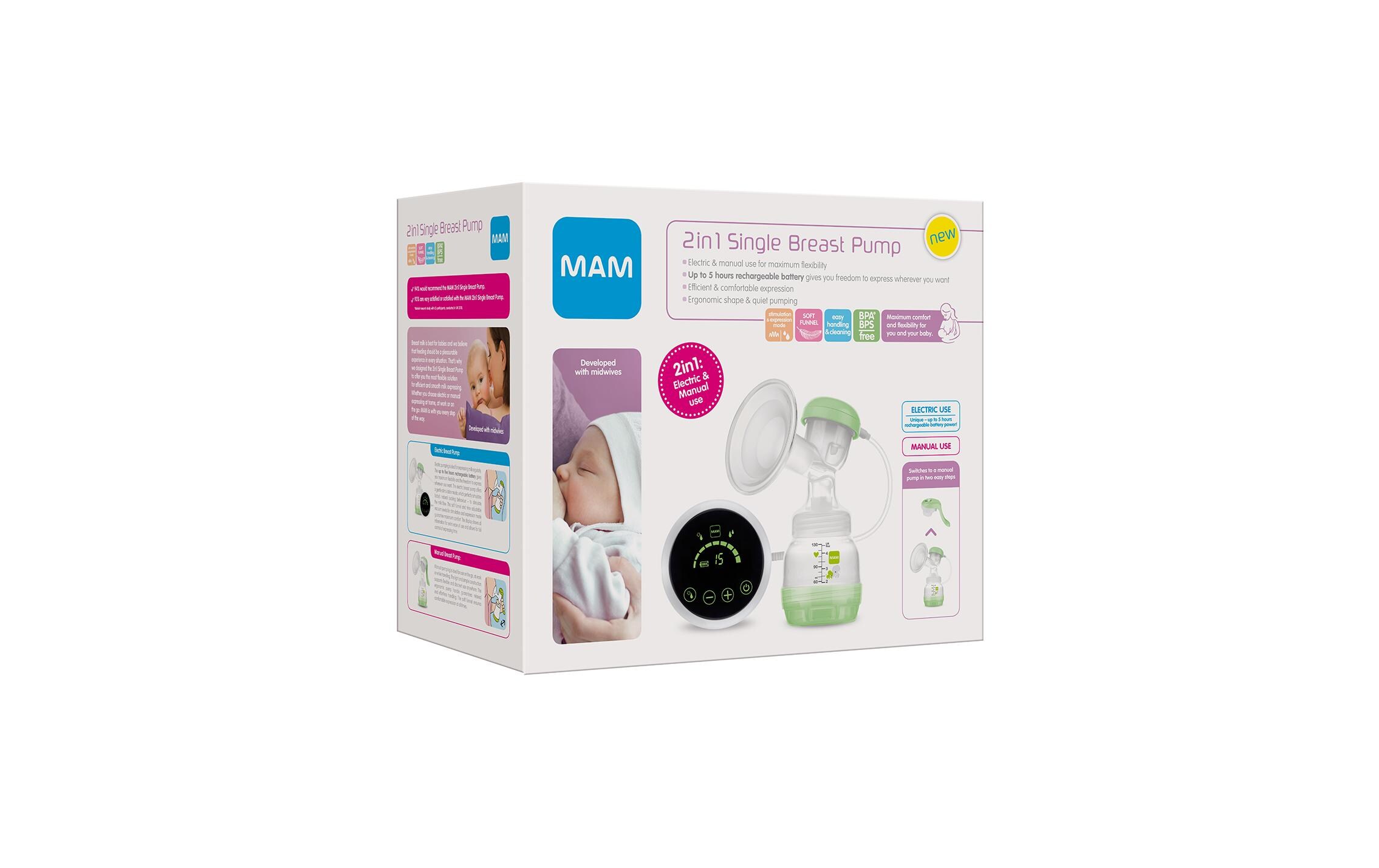 Milchpumpe Einzel 2in1<br>Elektrische & manuelle Verwendung